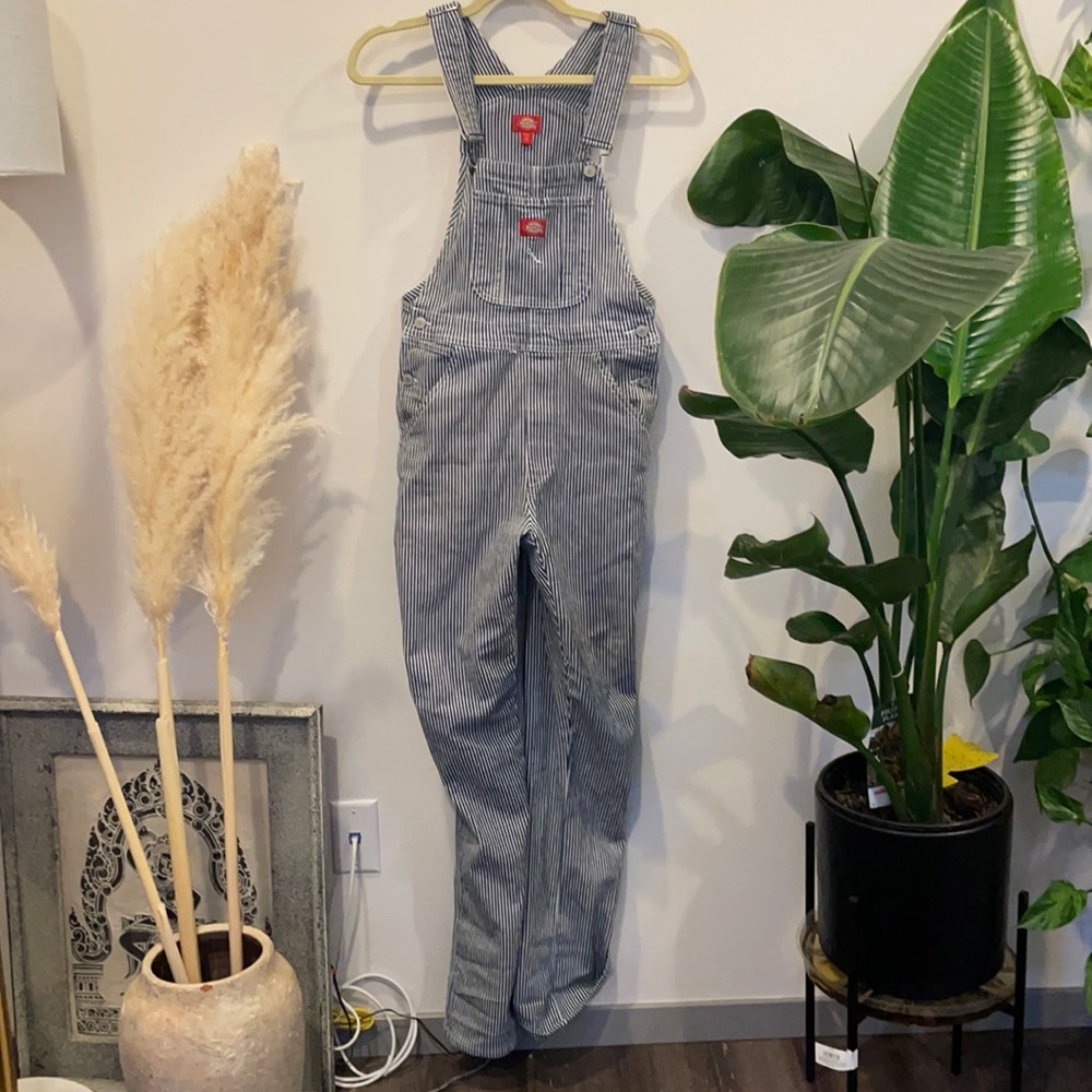 Xs dickies striped overalls